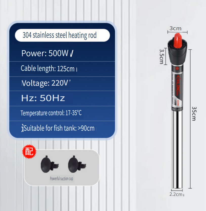 Aquarium Marine Fishes - Xilong Stainless Steel Aquarium Heater Submersible