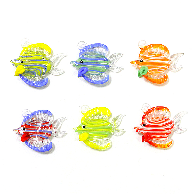 Aquarium Marine Fishes - 2Pcs Mini Marine Fish Figurine Glass