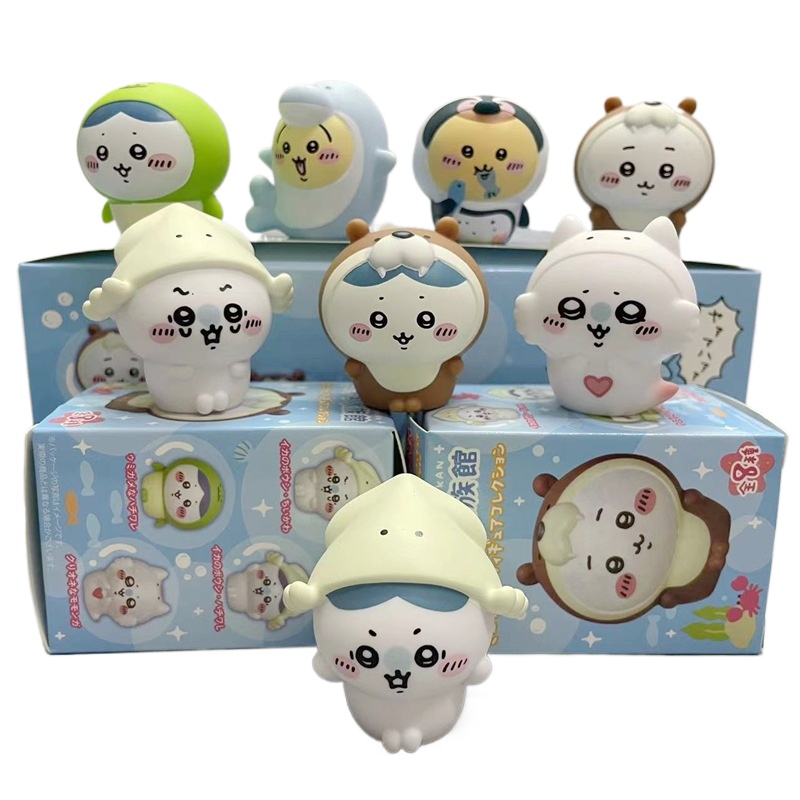 8pcs/Box Kawaii Chiikawa Aquar - Marine Aquarium Kit ulasan dan harga