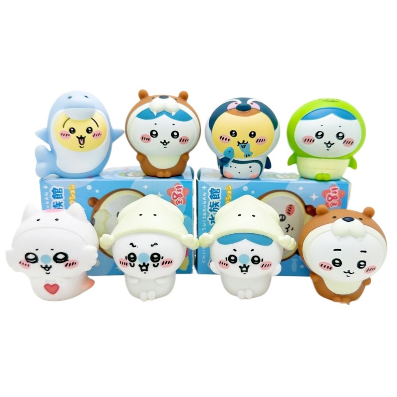 8pcs/Box Kawaii Chiikawa Aquar - Marine Aquarium Kit ulasan dan harga