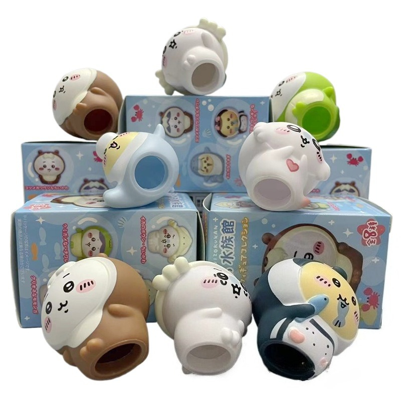 8pcs/Box Kawaii Chiikawa Aquar - Marine Aquarium Kit ulasan dan harga