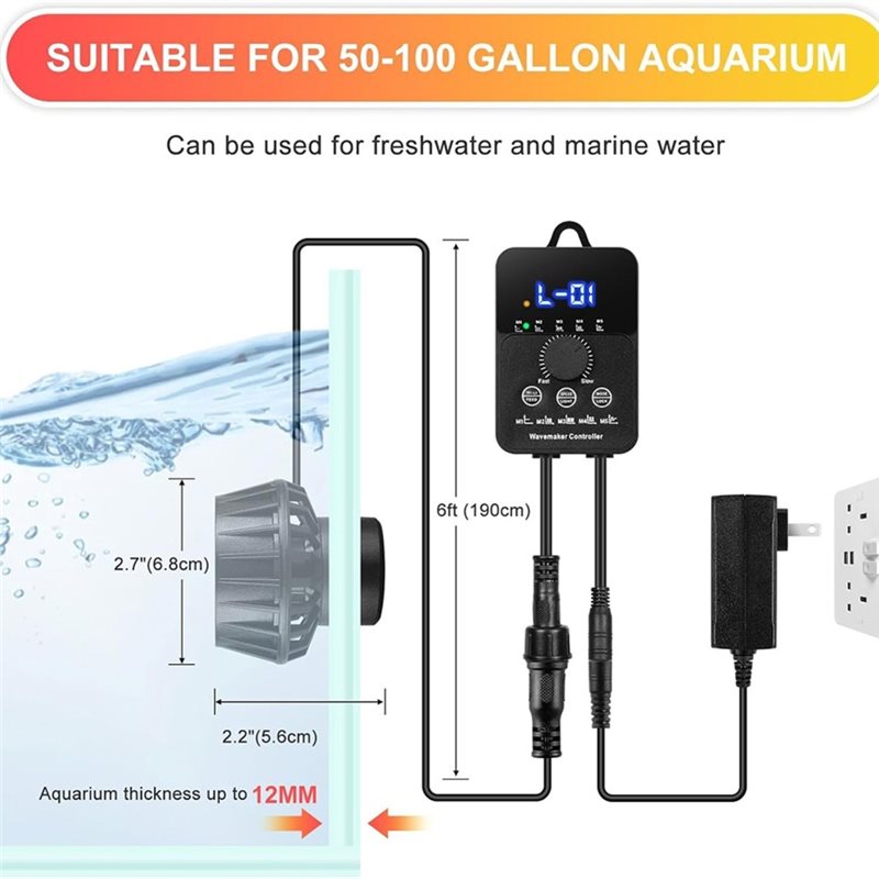 ABYN-For 50 To 100 Gallon Aqua - Powerhead Wave Maker ulasan dan harga