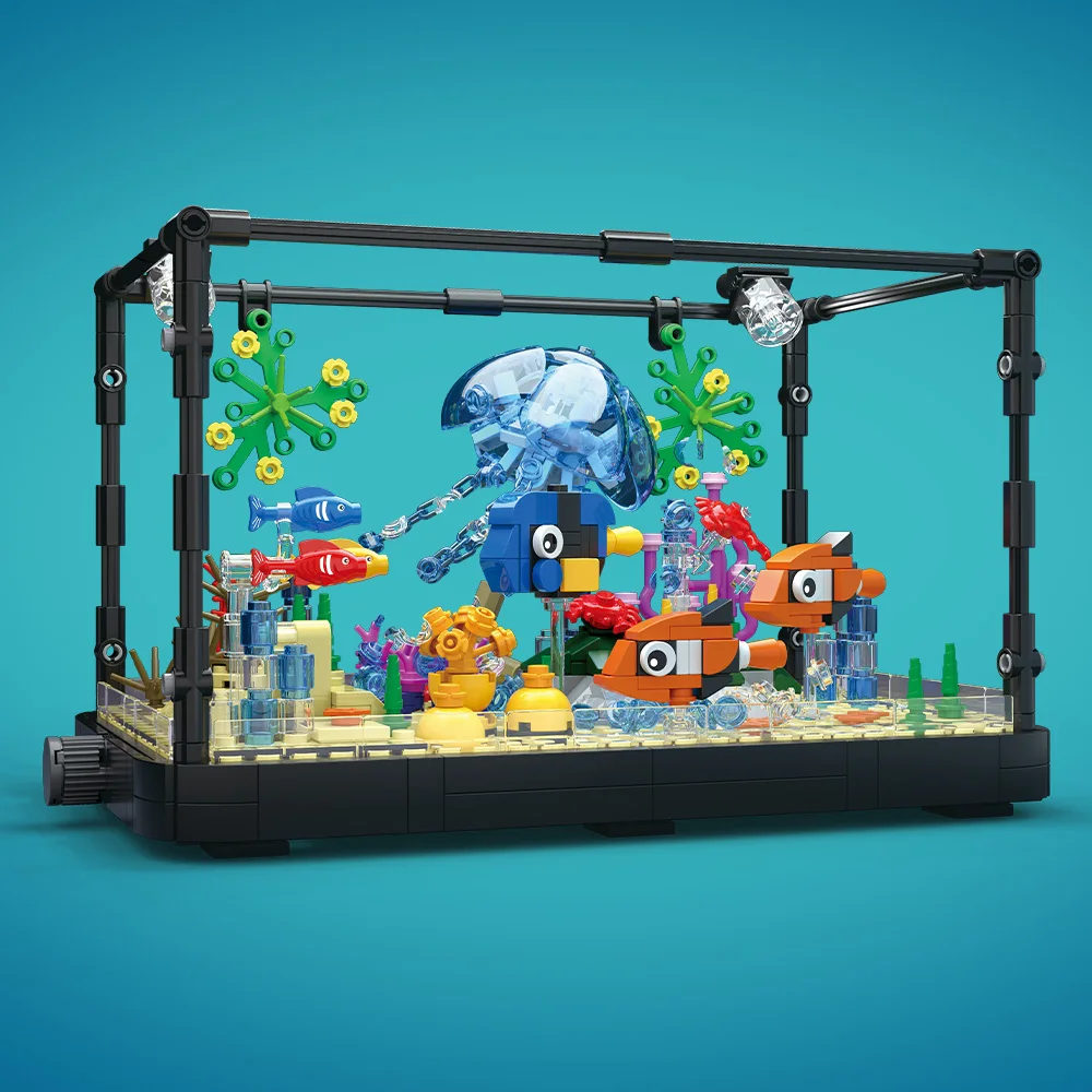 Fish Tank Building Block Set w - Aquarium Marine Fishes ulasan dan harga