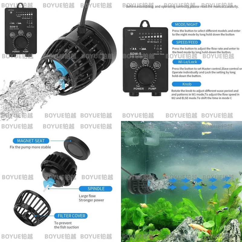 WiFi Aquarium Wave Maker Silen - Powerhead Wave Maker ulasan dan harga