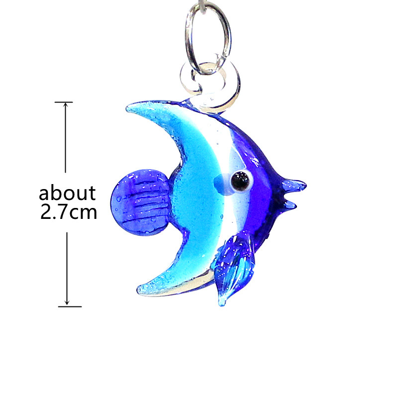 2pcs Mini Fish Glass Pendant C - Aquarium Marine Fishes ulasan dan harga