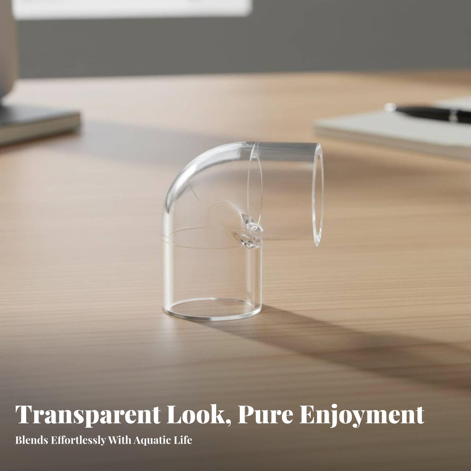 Transparent Aquarium Elbow Pip - Aquarium & Marine Museum Ums ulasan dan harga