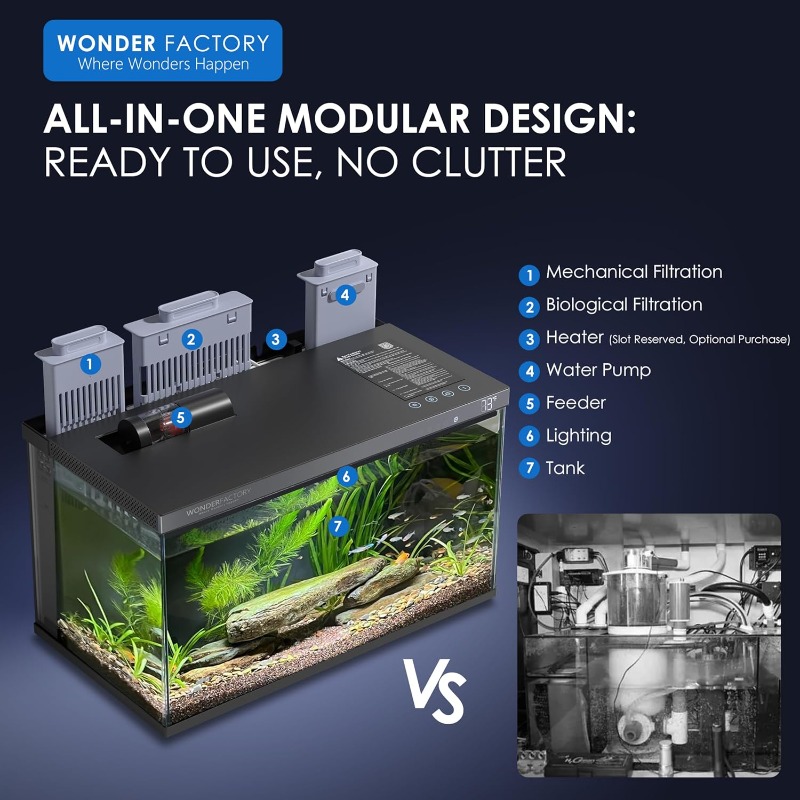 Smart Aquarium, Glass Fish Tan - Marine Aquarium Kit ulasan dan harga