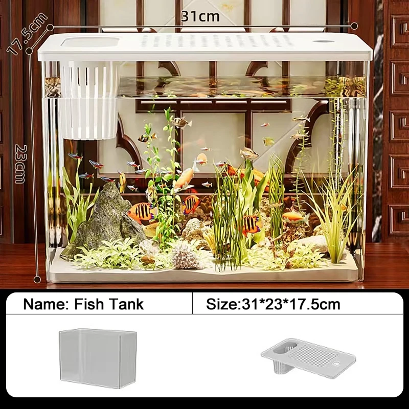PET+ABS Fish Tank New Transpar - Marine Aquarium Kit ulasan dan harga