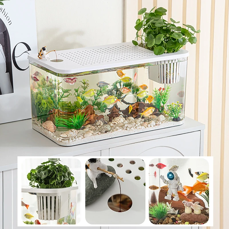 PET+ABS Fish Tank New Transpar - Marine Aquarium Kit ulasan dan harga
